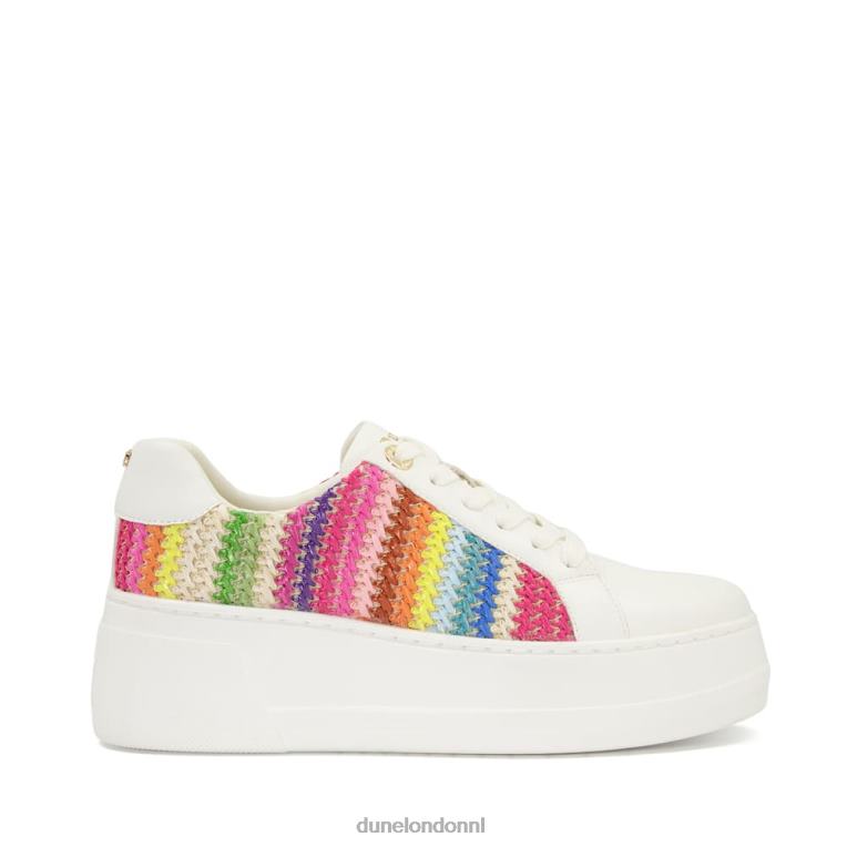 vrouwen R6DFZ625 aflevering multi Dune London Flatform-sneakers met veters aan de zijkant