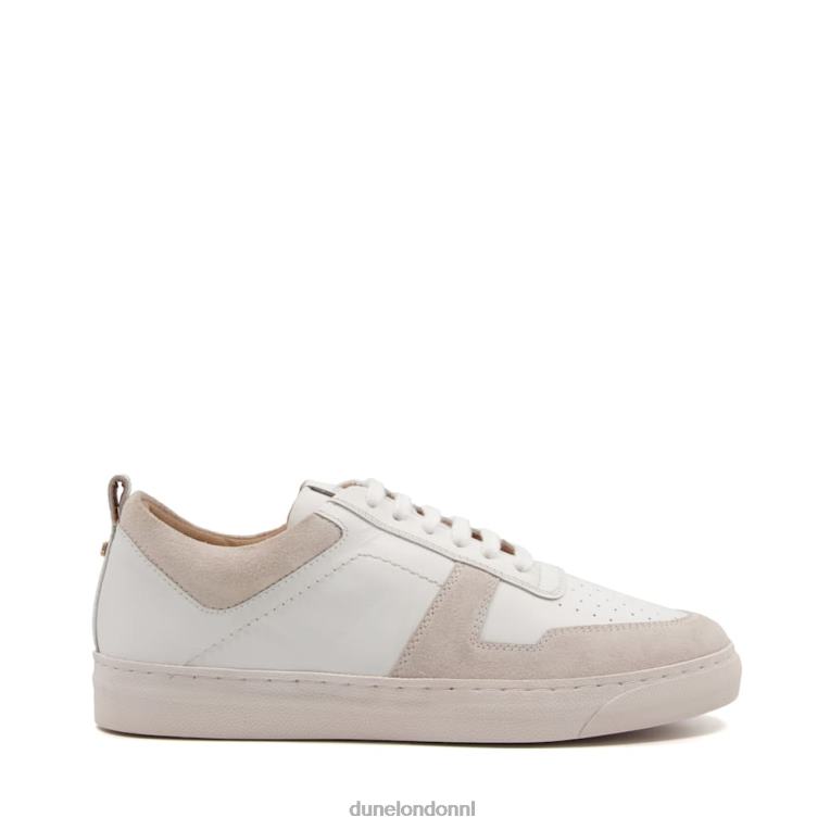 vrouwen R6DFZ655 esp wit Dune London Nubuckleren sneakers