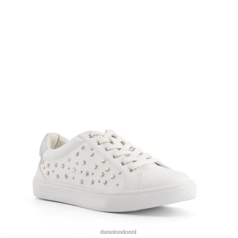 vrouwen R6DFZ666 nadrukkelijk wit Dune London Met sterren verfraaide sneakers