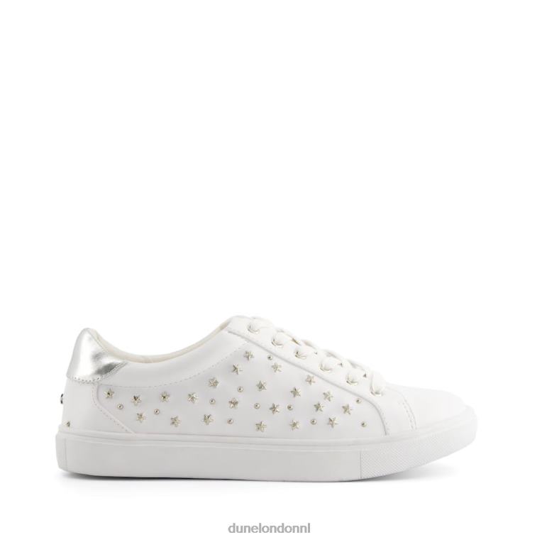 vrouwen R6DFZ666 nadrukkelijk wit Dune London Met sterren verfraaide sneakers