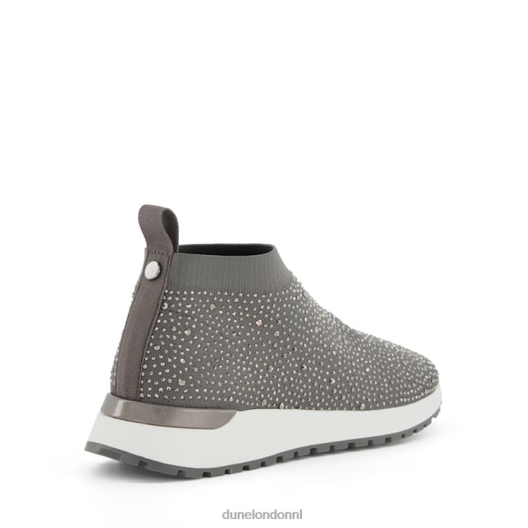 vrouwen R6DFZ670 element grijs Dune London sneakers in sokkenstijl